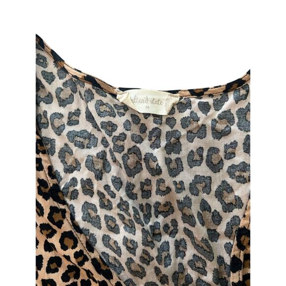 Altar’d State- Mini Dress- Medium - cheetah leopard print ruffle dress- tunic - Picture 2 of 9